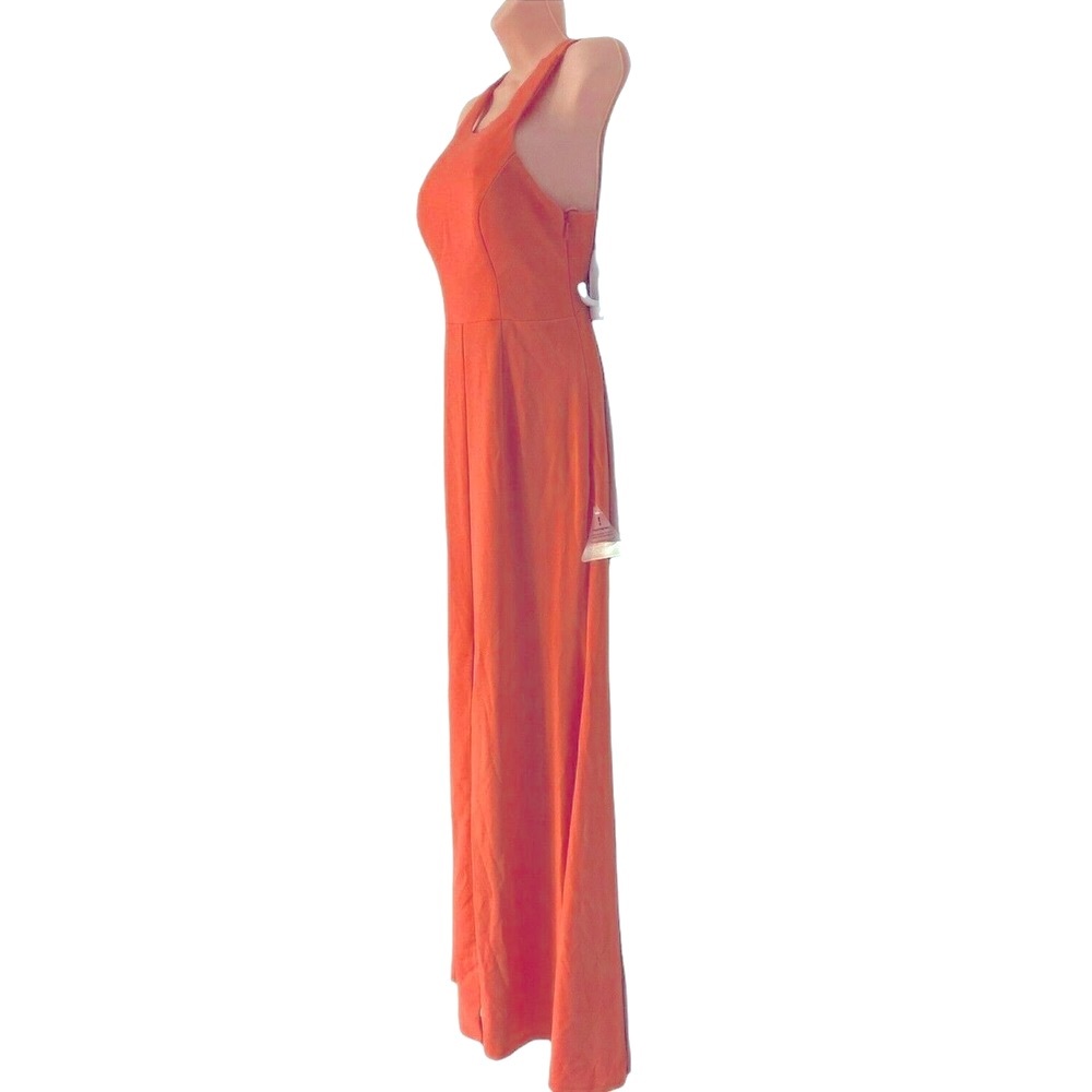 BARIANO Jersey Knit Coral Pink Maxi Office Brunch Cruise Wedding Guest Dress - 8 - Picture 7 of 13